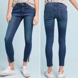 Anthropologie Pilcro Midrise Skinny Jeans with‎ Hem Slit, Size 26